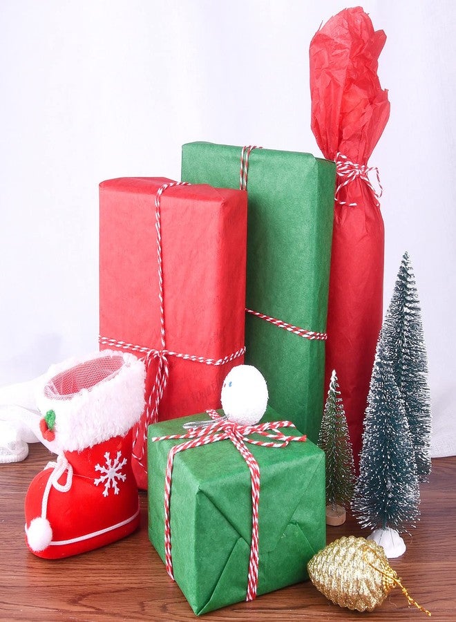 TUPARKA 60 Sheets Tissue Paper 20.4x15inch Christmas Tissue Paper Wrapping Paper Gift Paper for DIY and Craft, Gift Bags Decorations in Christmas Party（,Red,Green） - Image 5